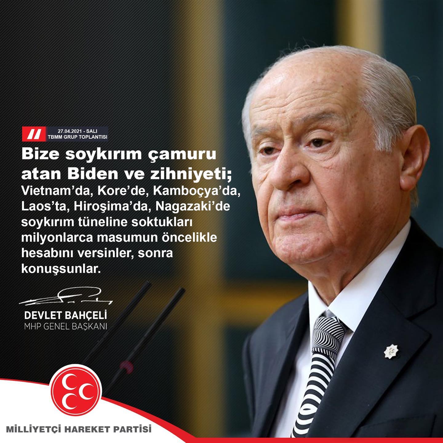 Bize soykırım çamuru atan Biden ve zihniyeti;